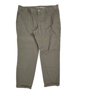 Khakis by Gap Girlfriend Khaki Pants Olive Size 10